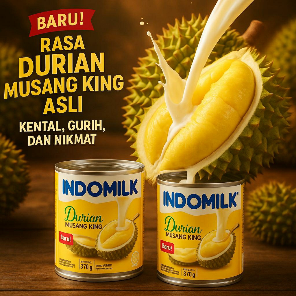 

[Terbaru]Indomilk Krimer Kental Manis Durian Musang King 370g