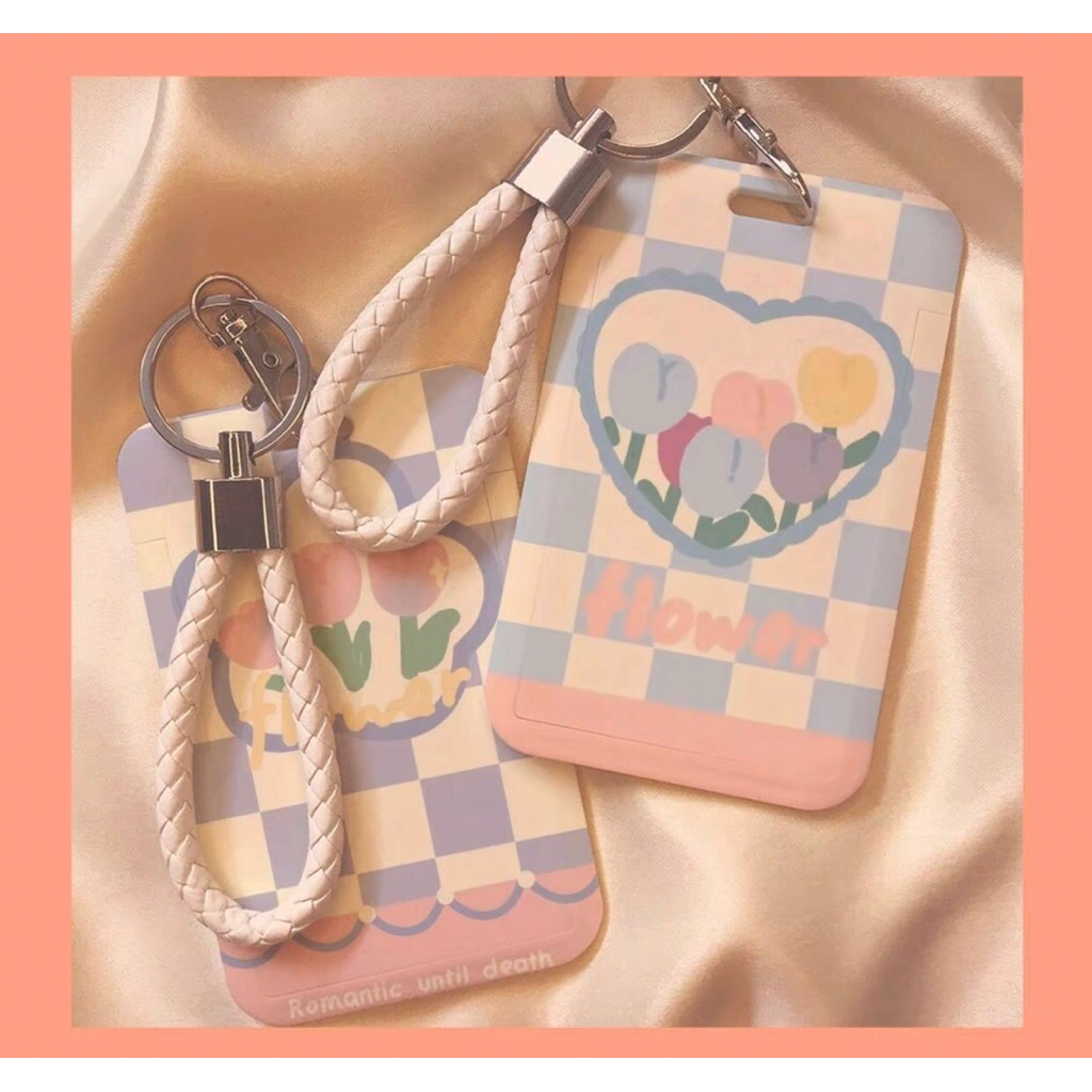 

ID CARD HOLDER MOTIF KAWAII TEMPAT KARTU PHOTOCARD PHOTO CARD Plastik Tali