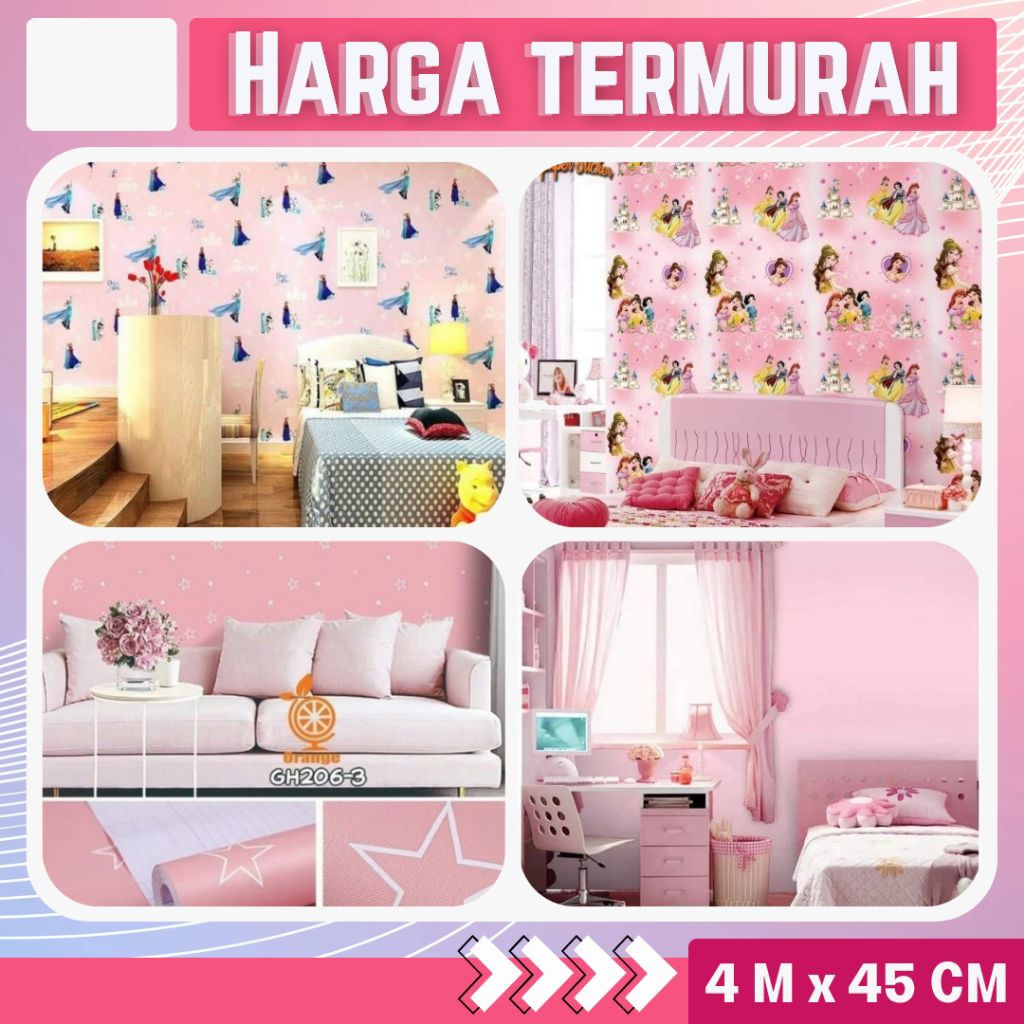 Wallpaper Dinding Karakter Anak Wallpaper Dinding Hellokitty Wallpaper Dinding Pink Wallpaper Dindin