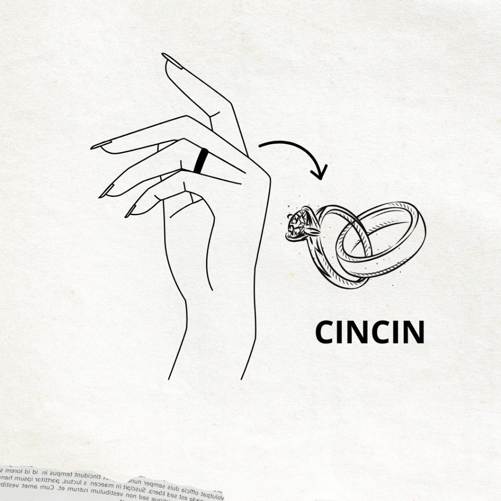 C165 Cincin Titanium Premium Wanita Liontin Permata Love Kecil Lapis Emas 18 KGP