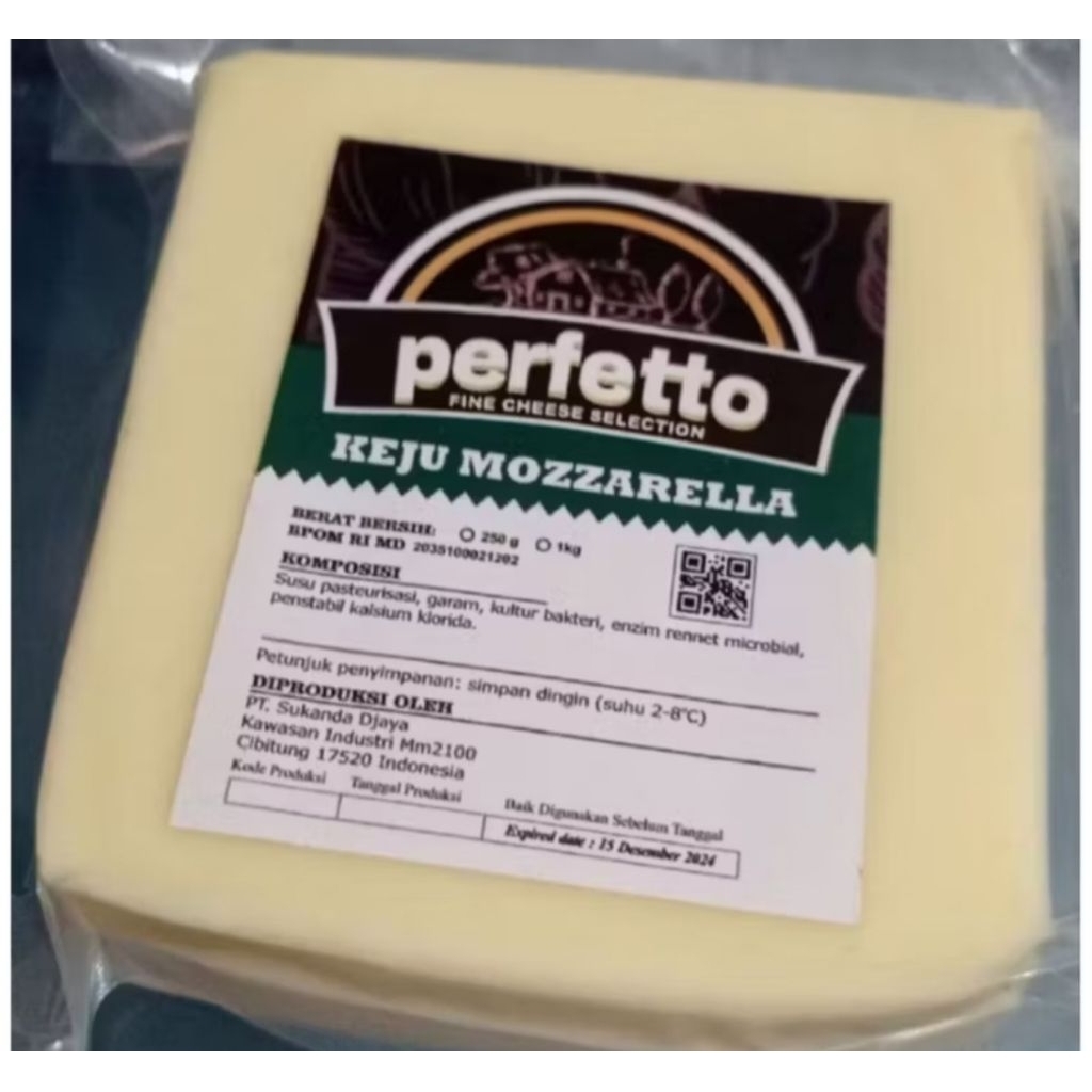 

Keju Mozzarella Perfetto 200gr Murah Meriah / Perfetto Mozzarella Cheese 200gr