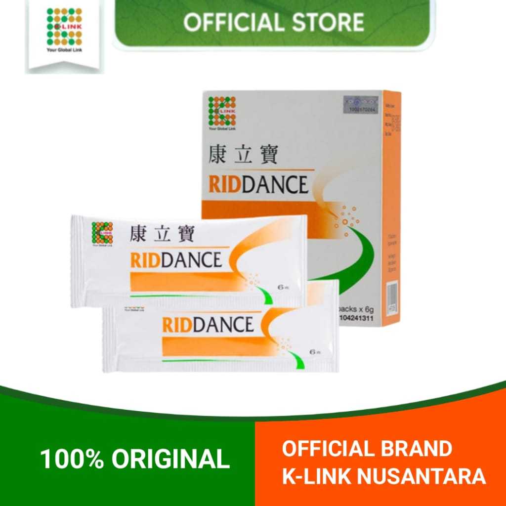 .Riddance k link.Riddance k link 1 box isi 10 sachet.Riddance k link Pembersih USUS.Pembersih Darah.