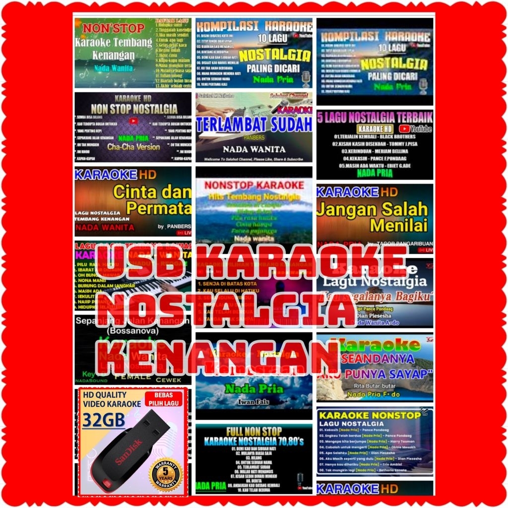 MP4 KARAOKE NOSTALGIA-FLASHDISK KARAOKE LAGU KENANGAN-USB KARAOKE CAMPURAN-USB FLASHDISK ISI LAGU KA