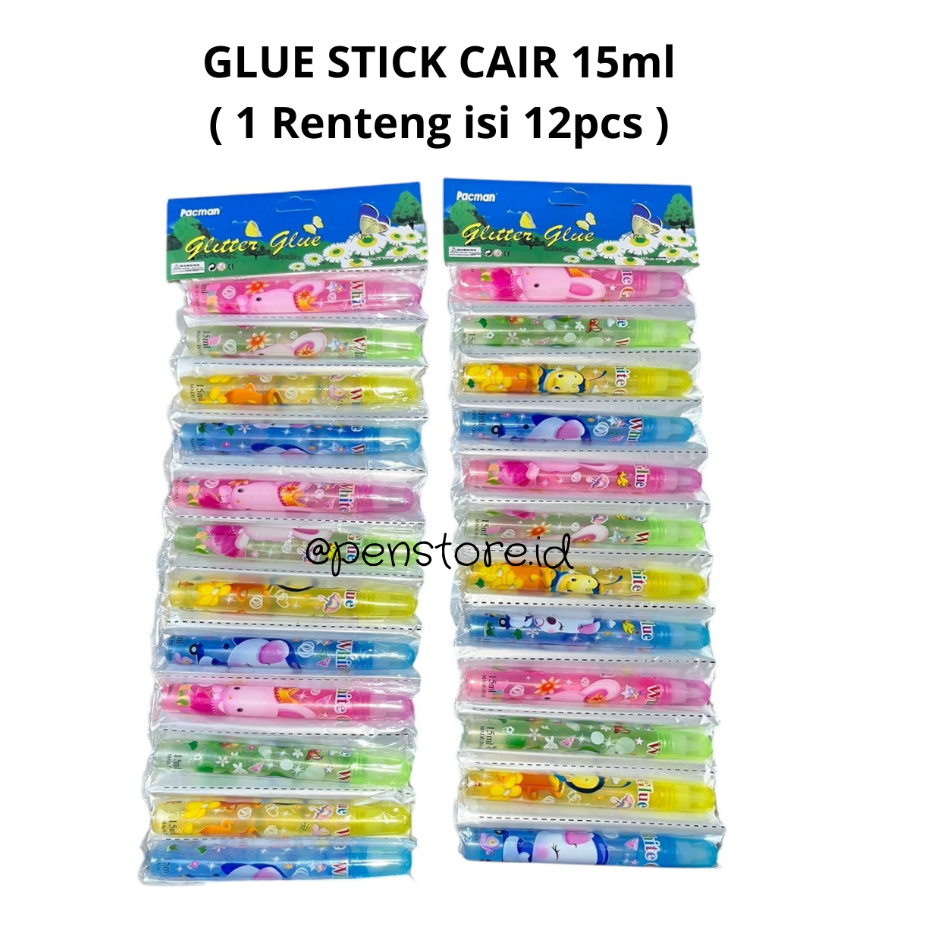 

(12pcs)Lem Glue cair 15gr/water glue - Lem cair sekolah anak fancy