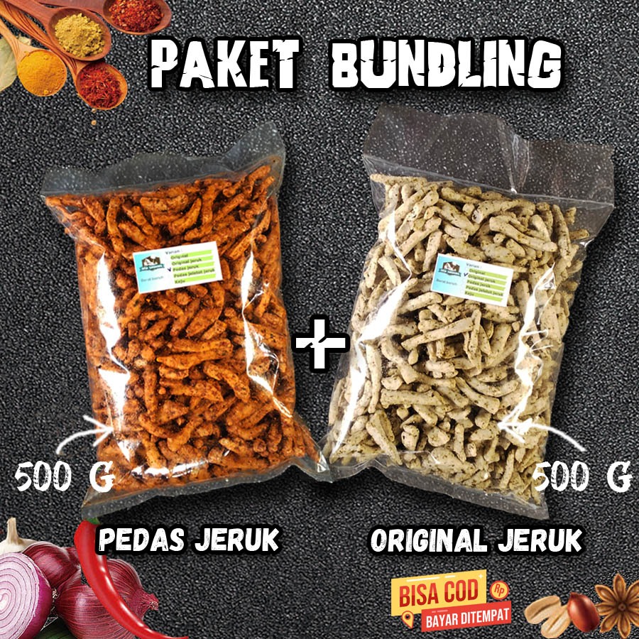 

Basreng Bundling 1 Kg rasa pedas jeruk dan original.