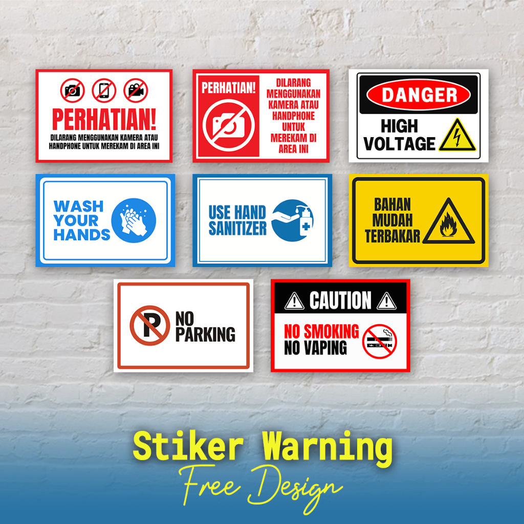 

Stiker Warning/Alert, Stiker Kromo Warning, Stiker No Smoking, Stiker Perhatian, Stiker Kromo No Parking, Stiker Kromo Ukuran A3+ Bebas Custom, Free Design
