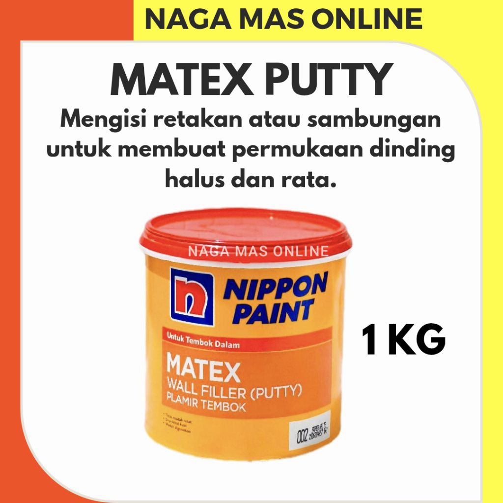 MATEX PUTTY 1 KG NIPPON PAINT DEMPUL TEMBOK / WALL FILLER 1 KG / WALL PUTTY DEMPUL DINDING