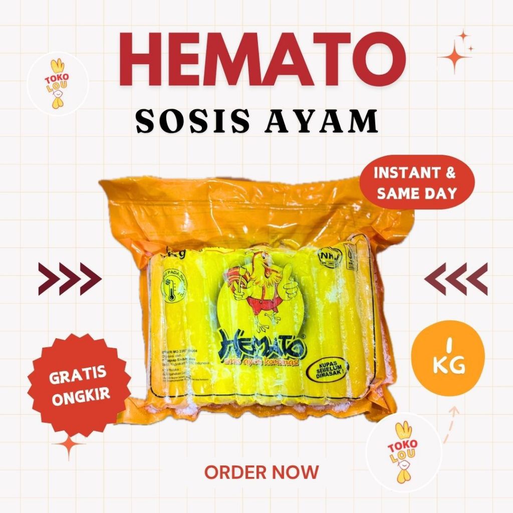

HEMATO SOSIS AYAM 1KG isi 40