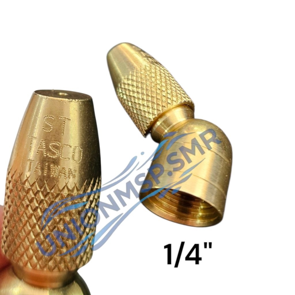 TASCO Nozzle Jet Cuci AC Bengkok 1/4 Inch – Kepala Semprot Kuningan Jet Cleaner Kyodo