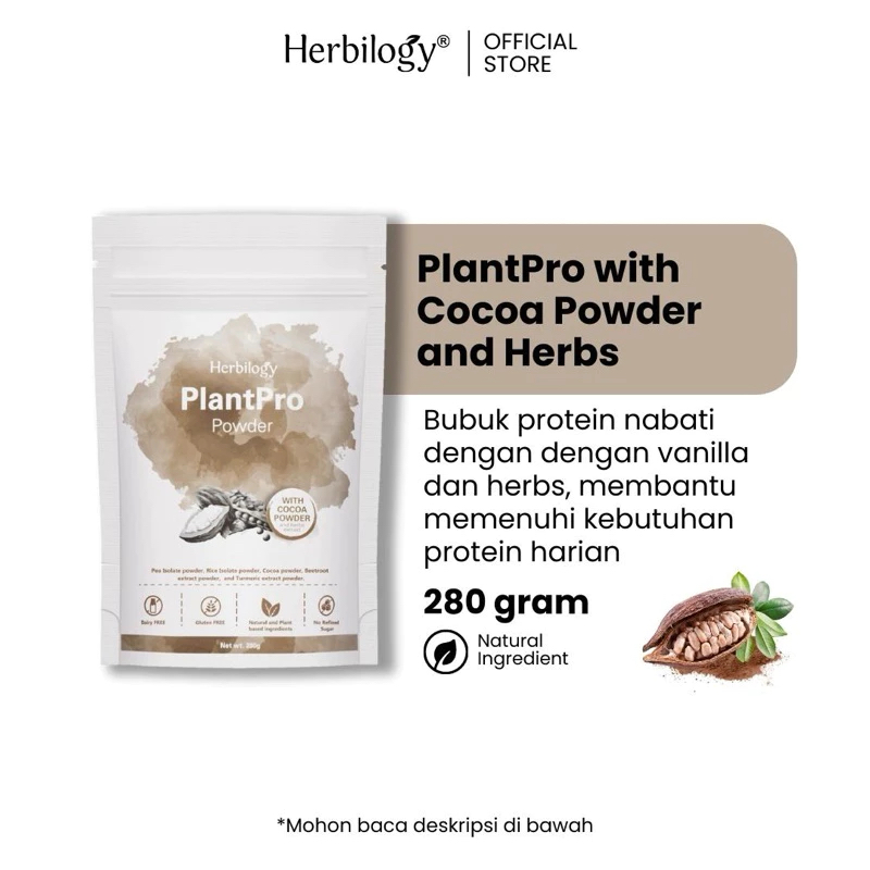 

Herbilogy PlantPro Powder Cocoa Protein Nabati Vegan