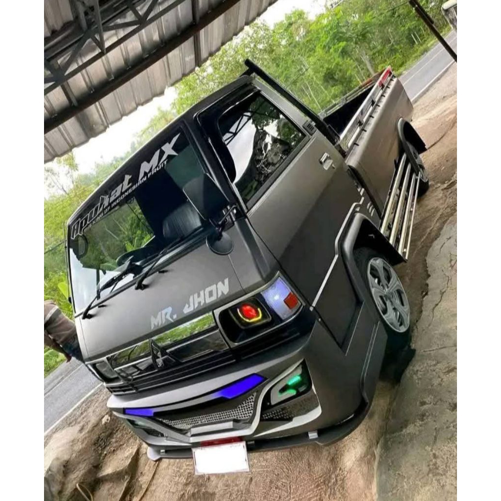 variasi bemper depan mobil mitsubishi L300 euro 4 model patriot plus packing kayu