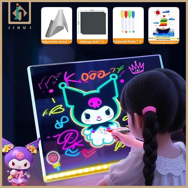 

JIHUI Acrylic Note Board LED / Papan Tulis Acrylic Led / Transparan Acrylic Lamp Drawing Board
