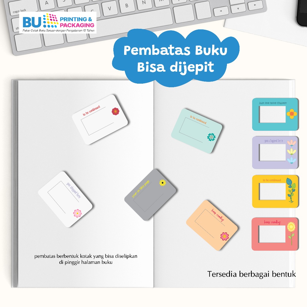 

Pembatas Buku Jepit Kotak Custom Desain | Bookmark Unik, Souvenir & Hadiah