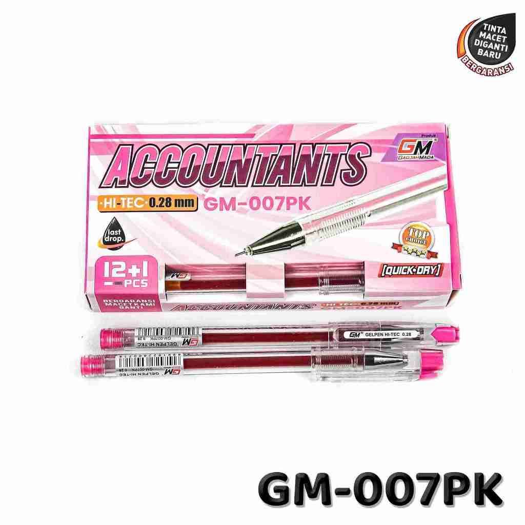 

Gelpen HiTEC 0.28 type GM-007 warna Pink 1 box isi 12pcs + 1Pcs