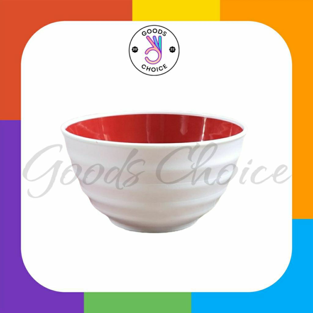 Mangkok Ramen Ulir 569 SR / Mangkok Ramen Merah Putih