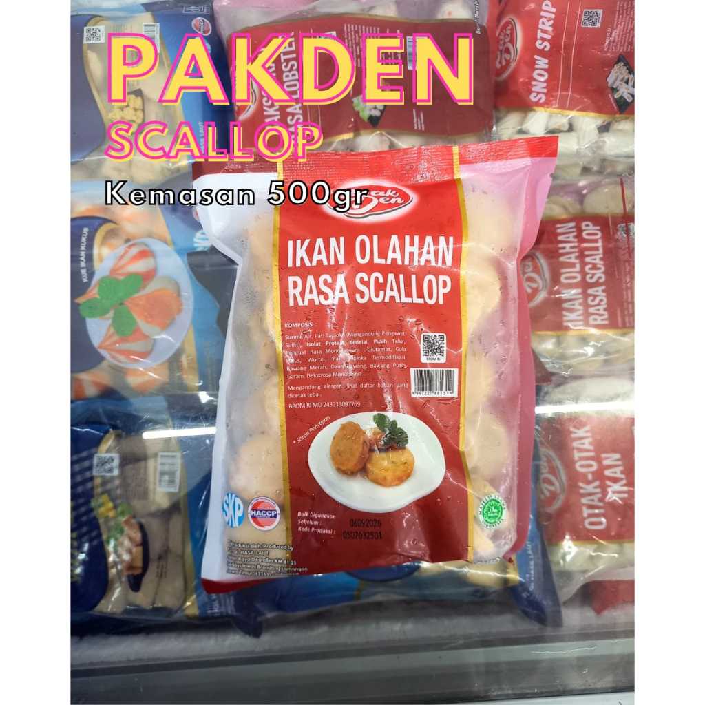

Frozenfood PAKDEN Ikan Olahan Rasa Scallop 500gr