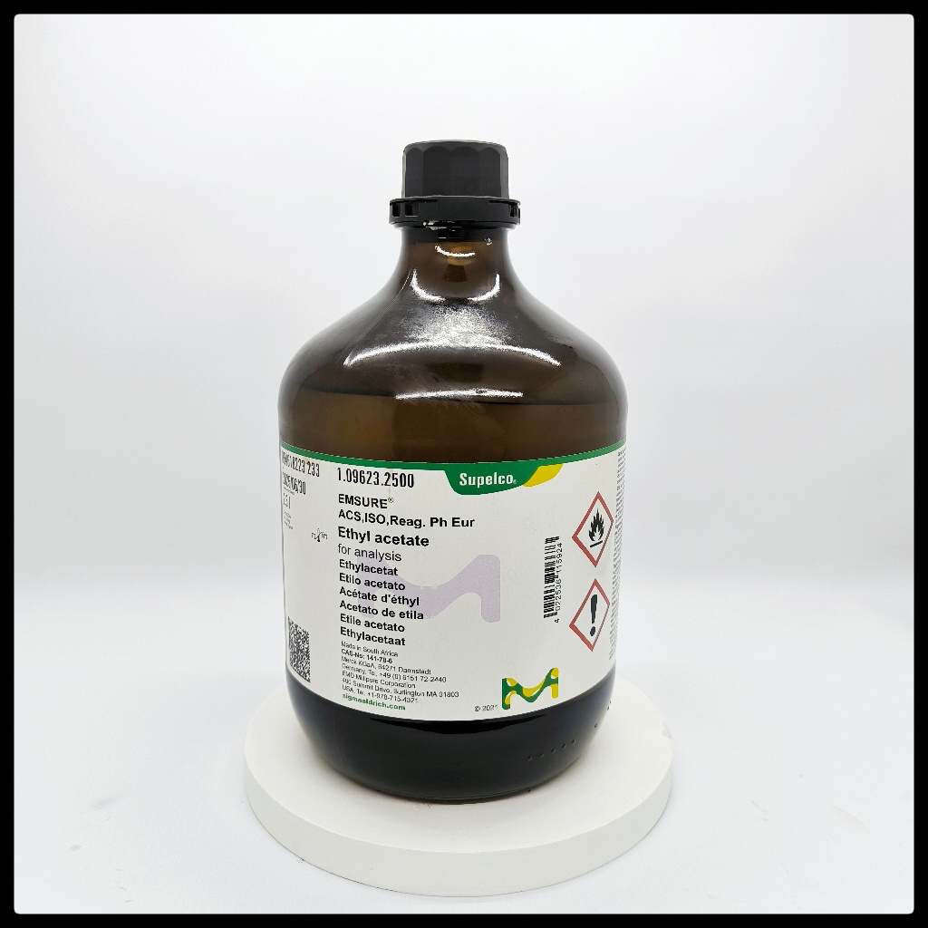 ETHYL ACETATE / ETIL ASETAT / C4H8O2 PRO ANALIS MERCK 109623 ( REPACK )