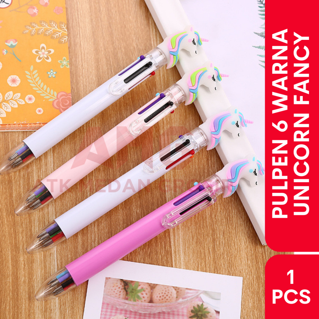

PULPEN MULTICOLOR 6 WARNA KARAKTER UNICORN
