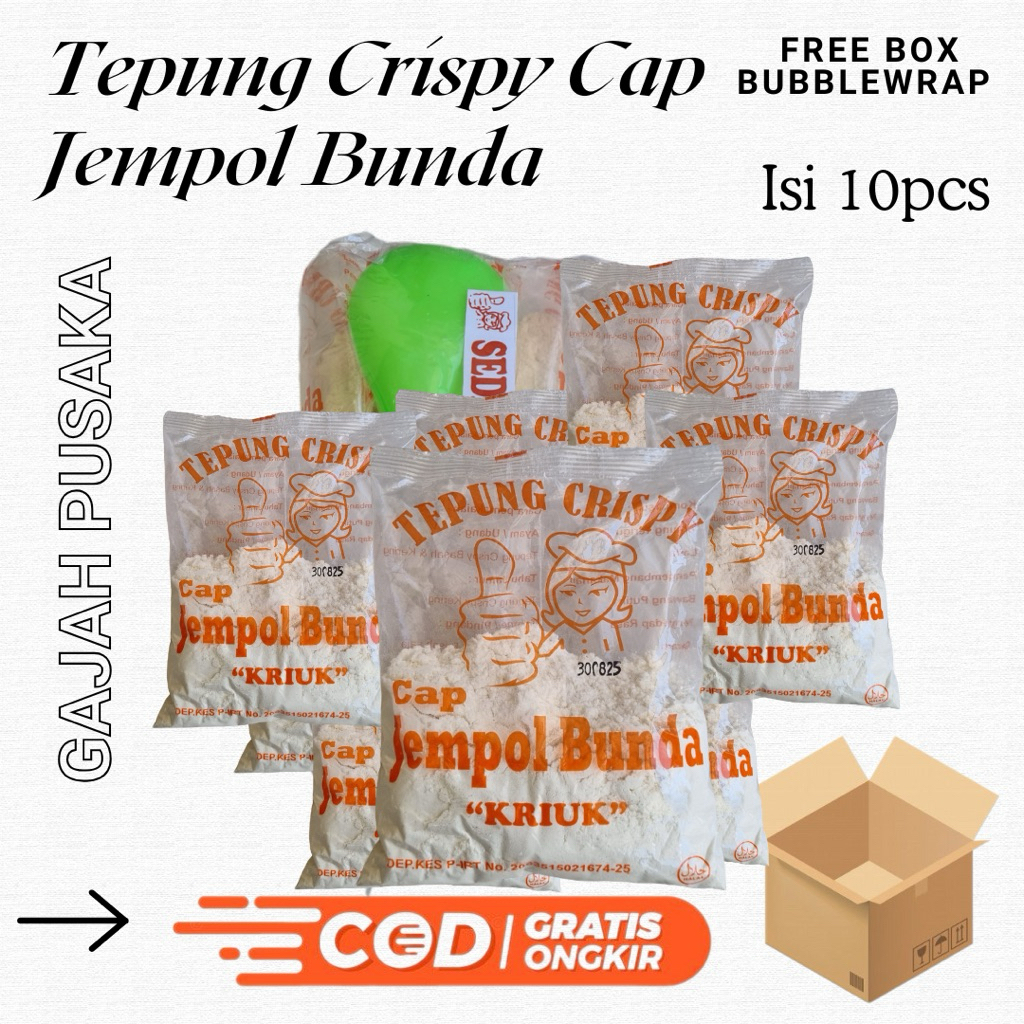 

Grosir 10pcs Tepung Crispy Cap Jempol Bunda