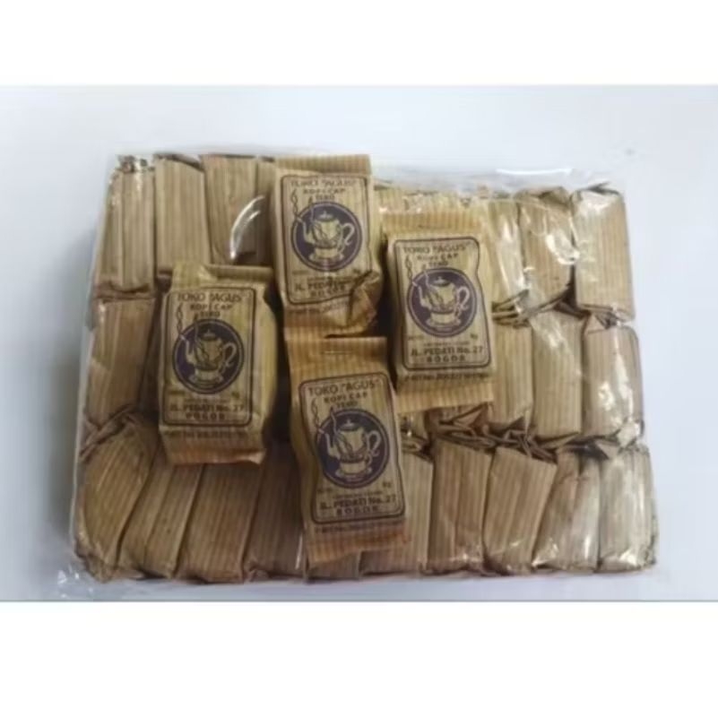 

15 saset Kopi Cap Teko/Kopi tanpa gula (8g)/Kemasan kertas harga Termurah