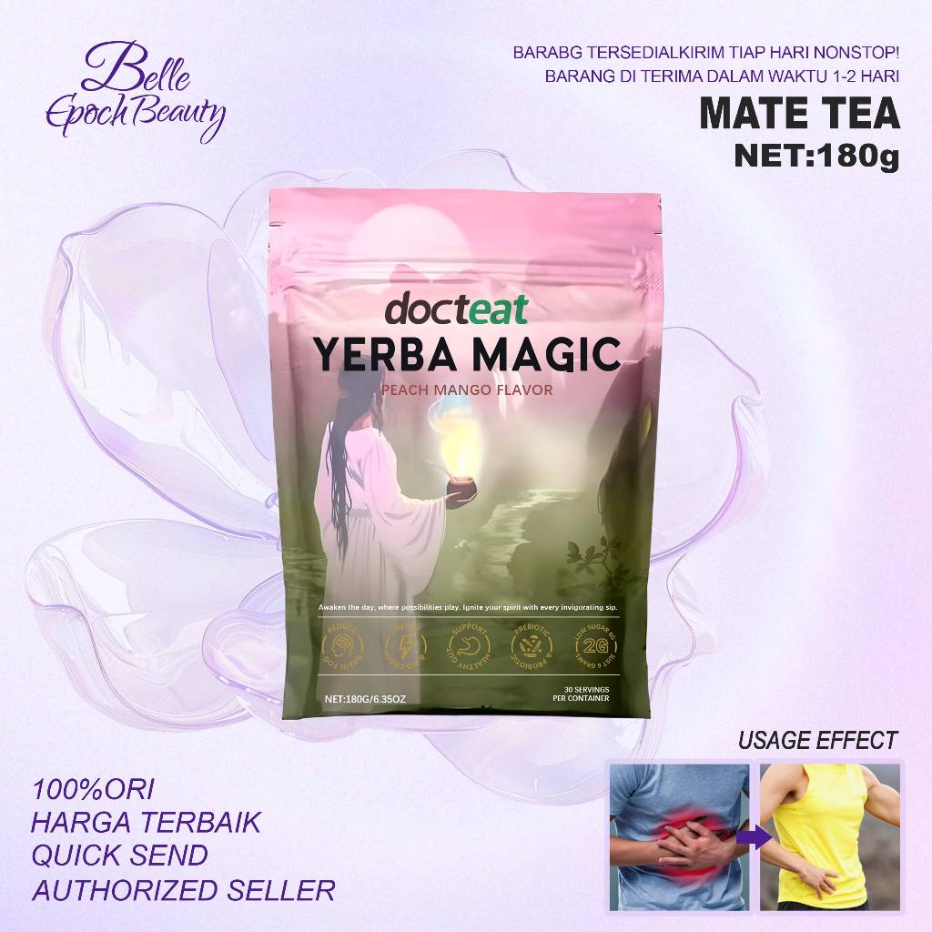 

Docteat Yerba Magic Peach Mango Flavor 180g - Teh Pengendali Nafsu Makan,Bikin Kenyang Lebih Lama,Makan Sehat, Fiber Tinggi,Kontrol Berat Badan​