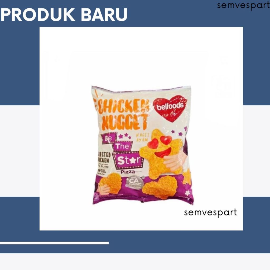 

belfoods chicken nugget be the star pack 450 gr instan