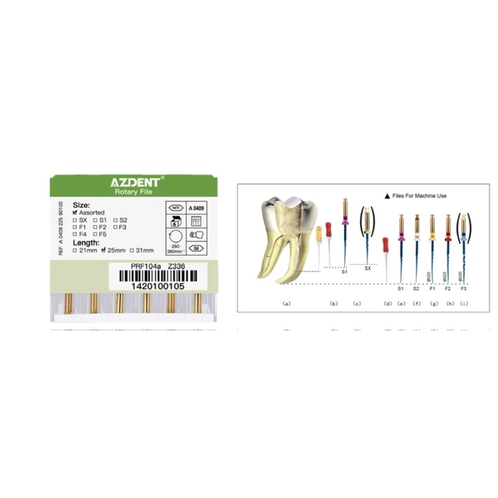 AZDENT PRO BLUE PROTAPER / azdent rotary heat activated canal root files/ endomotor file bue tapper 