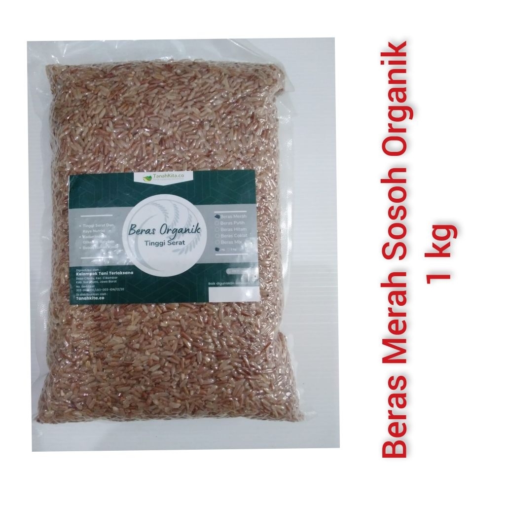 

Beras Merah Sosoh organik 1 kg (Beras merah sosoh tanahkita)