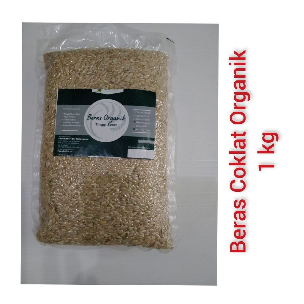 

Beras Coklat organik 1 kg ( Beras coklat tanahkita)