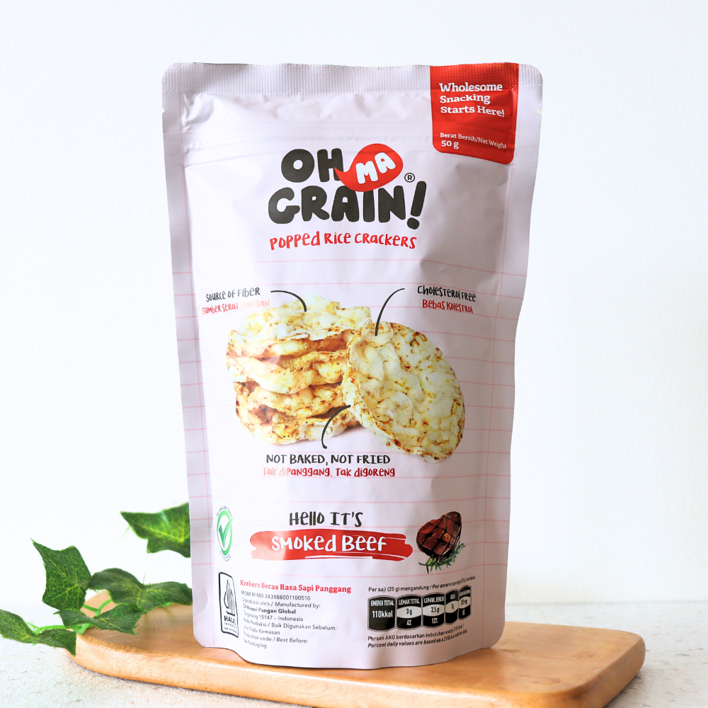 

ROAST BEEF RB2 Rice Crackers Keripik Beras Organik - Oh Ma Grain - KPG