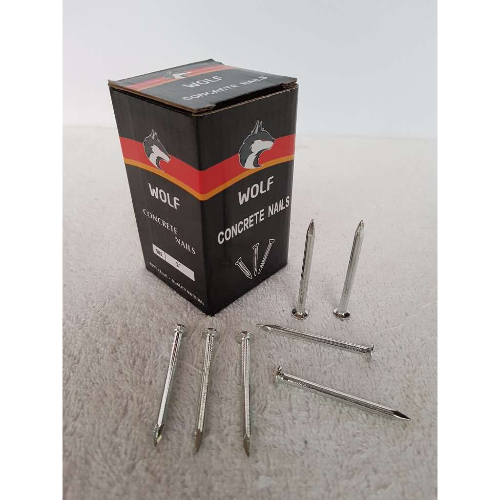 PAKU BETON PUTIH / PAKU TEMBOK WOLF 4" INCH (1 PAK)