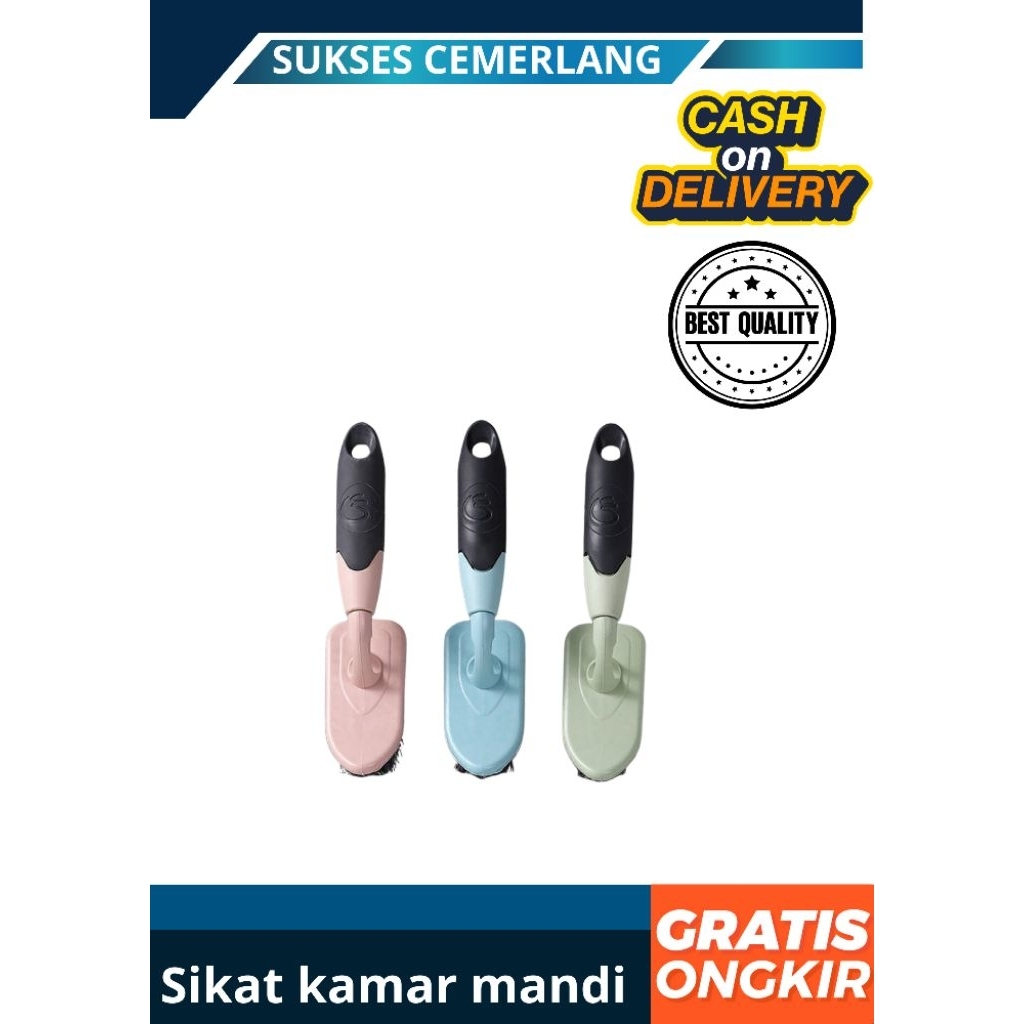 [1PCS] sikat gagang kamar mandi pembersih kamar mandi sikat kamar mandi gagang