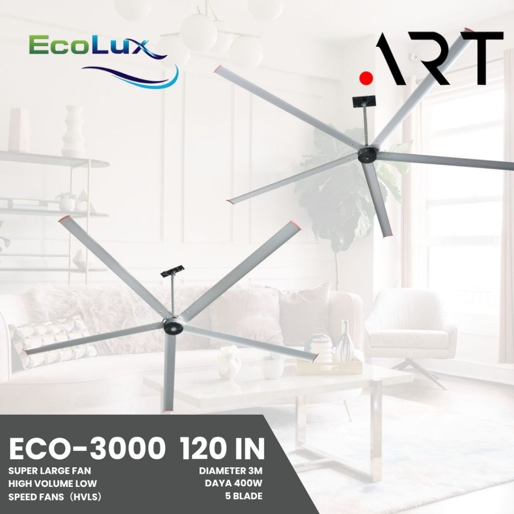 SUPER LARGE LARGE CEILING FAN kipas angin Hvls Big Fan Eco-3000 120''