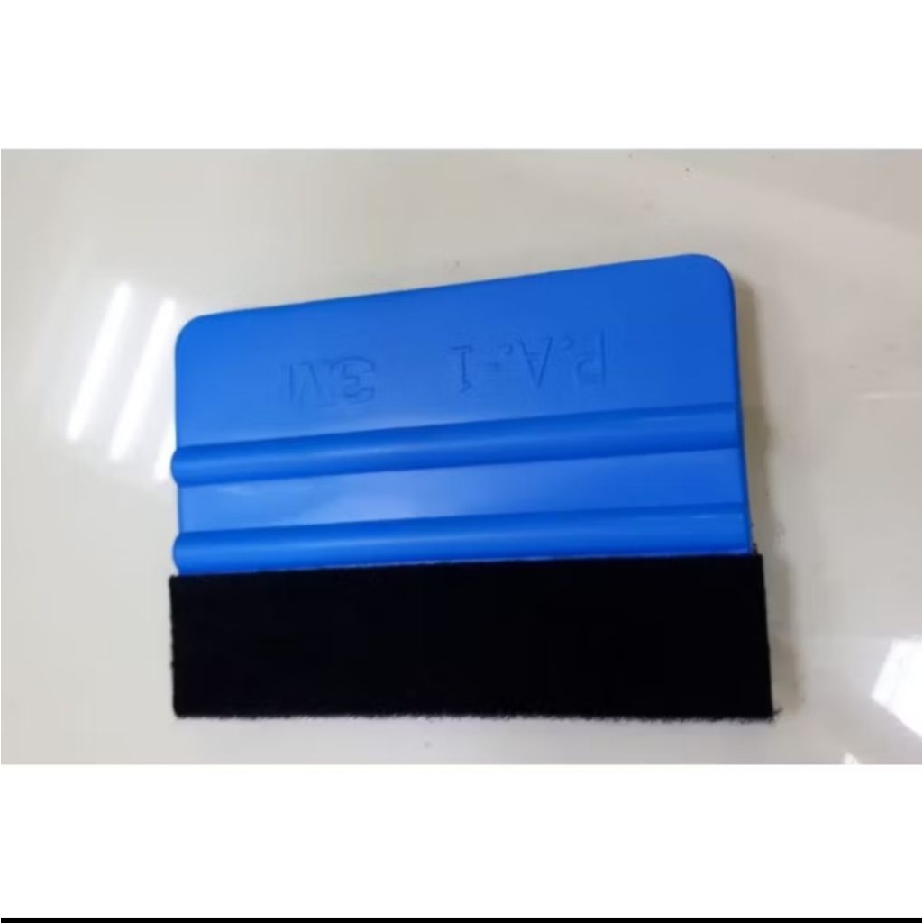 Rakel scraper / Kuas reben petak biru kape bulu stiker & kaca film