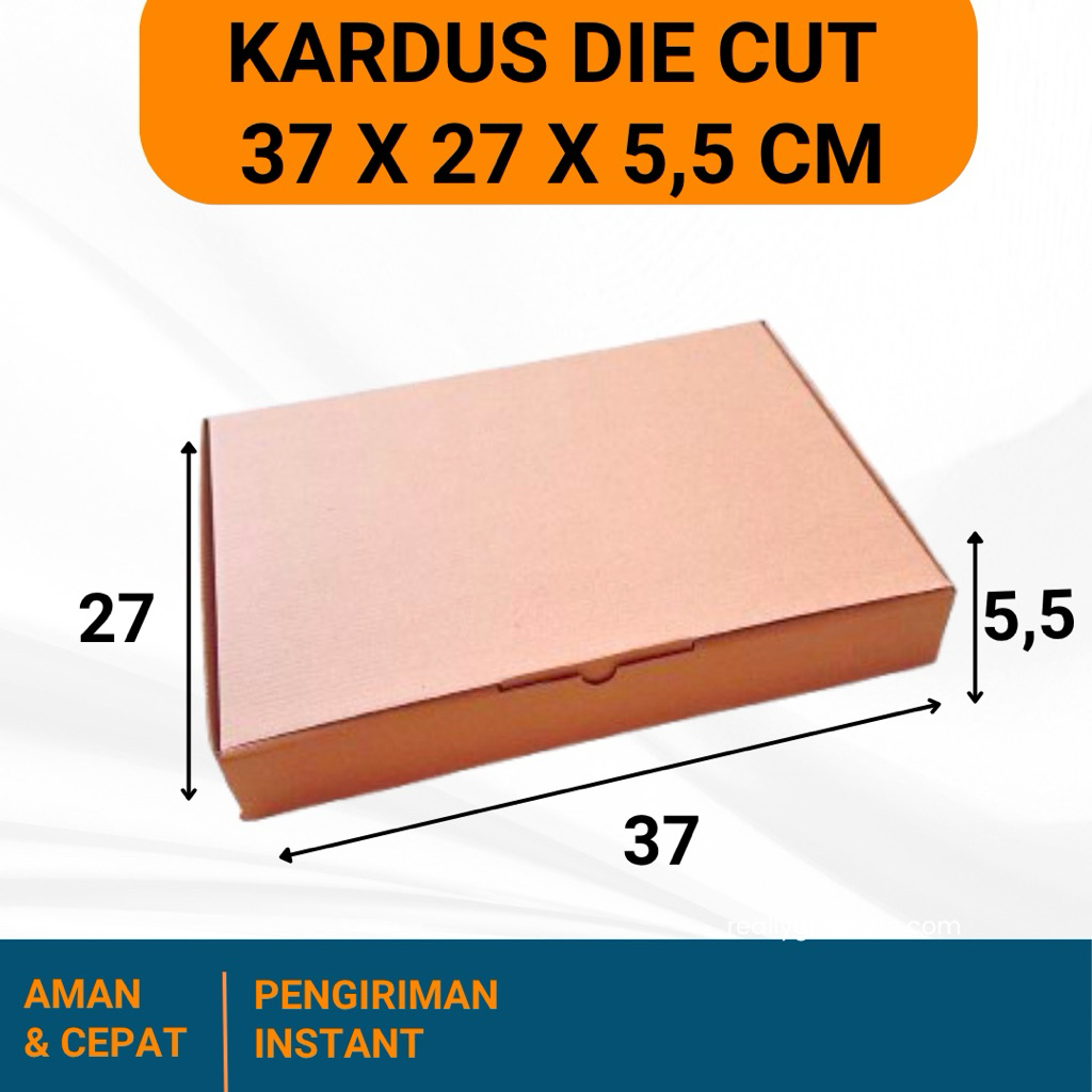 

KARDUS 37x27x5,5 cm / BOX KARTON CORUGATED DIE CUT E-FLUTE