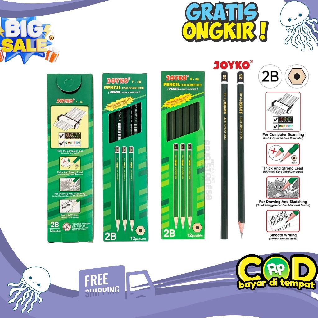 

Pensil 2B Joyko P-88 (12 PCS)