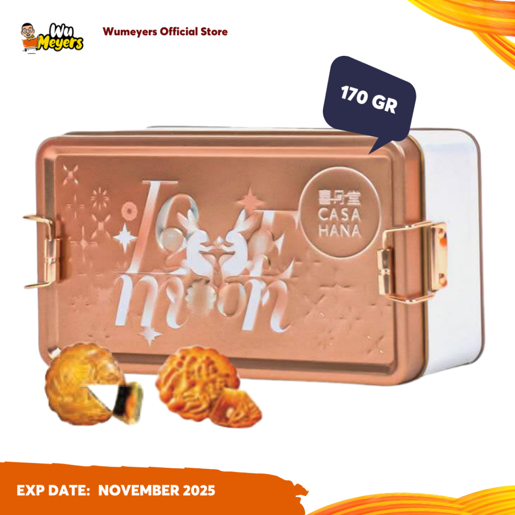 

CASAHANA Love Moon For Two Mooncake 2x170gr – Red Bean Yolk & Pure Lotus Yolk | Kue Bulan Hampers