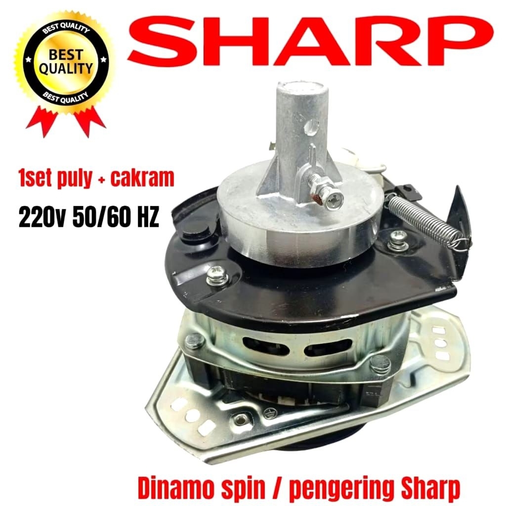 Dinamo motor spin pengering mesin cuci 2 tabung Sharp ES-T65CL ES-T65TF ES-T65CR ES-T65M