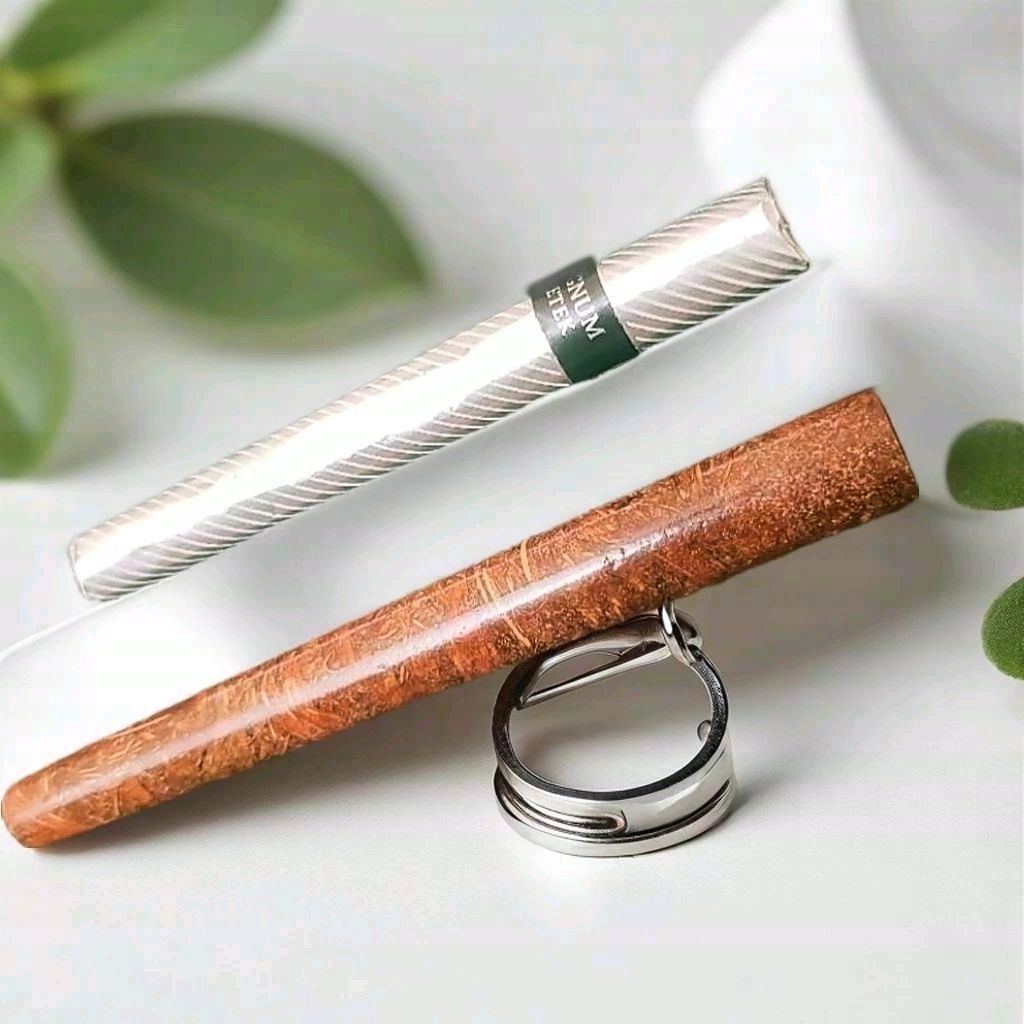 Pipa cangklong akar kayu kelapa serat batu 10 cm motif urat batu