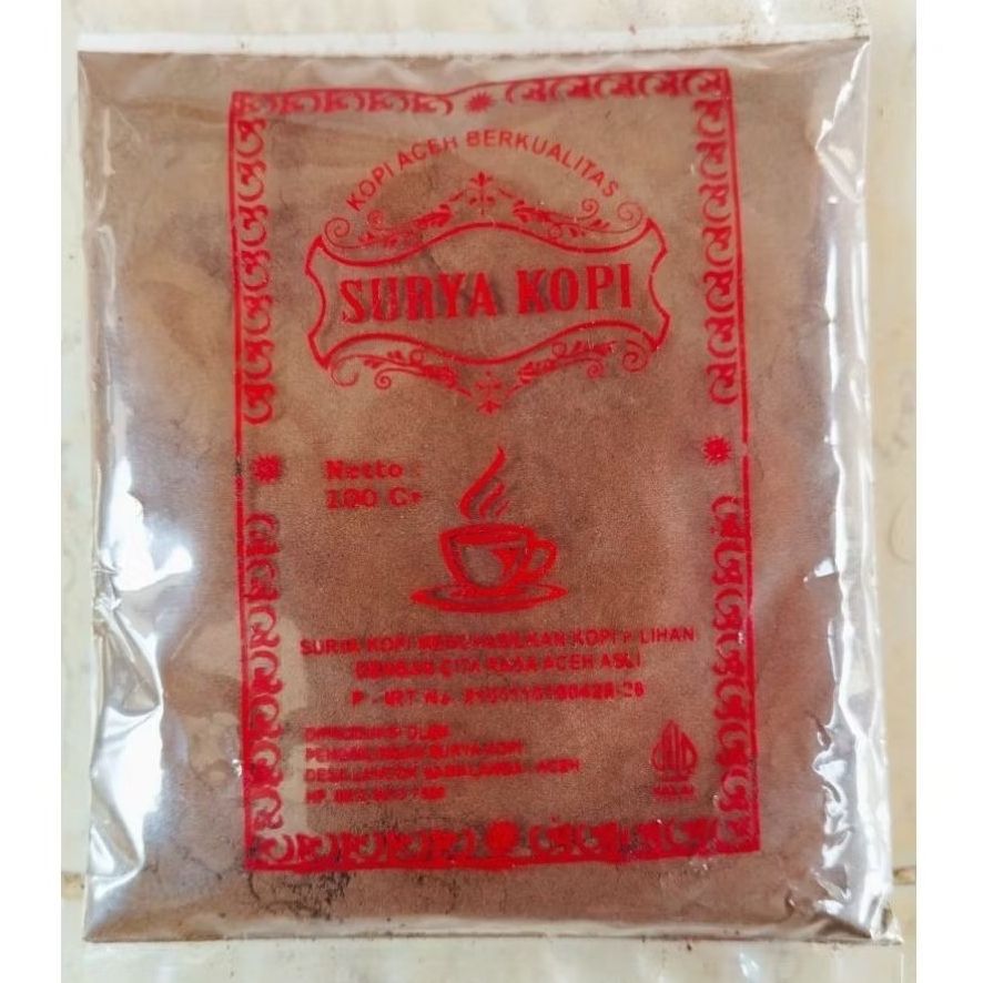 

Bubuk Kopi Halus Cap Surya Kopi 100Gram