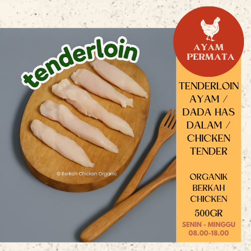 

Tenderloin Ayam / Strips / Has Dalam Dada Organic Organik by BERKAH CHICKEN - Halal No Hormon Antibiotik
