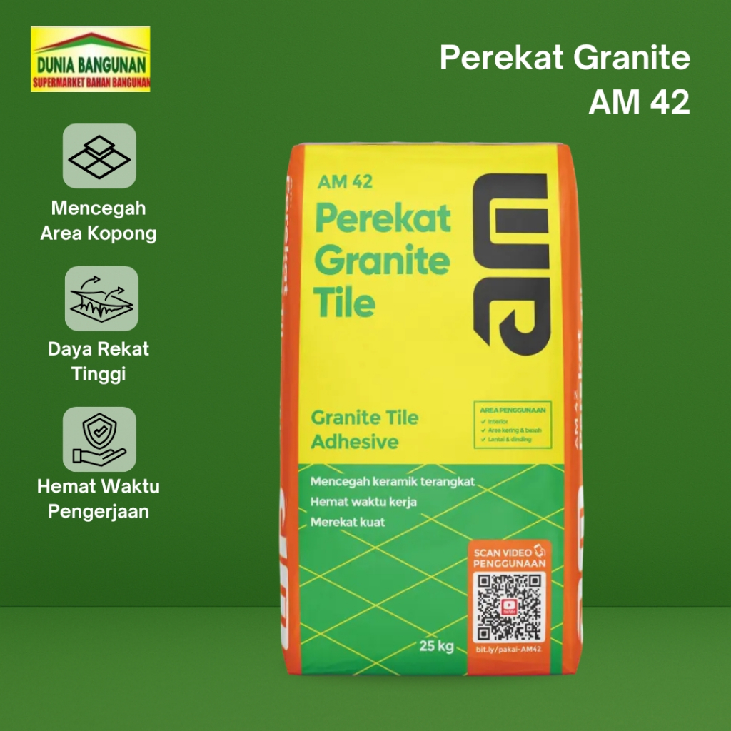 Perekat Granit AM 42 Semen Instan Perekat Granite Tile Mortar 25KG