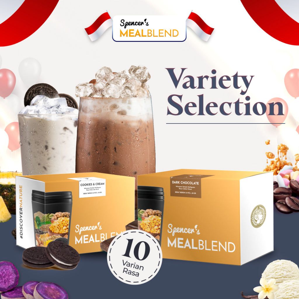 

Spencer's MealBlend - Meal Replacement 10 Variant Nutrisi Lengkap Langsing Alami