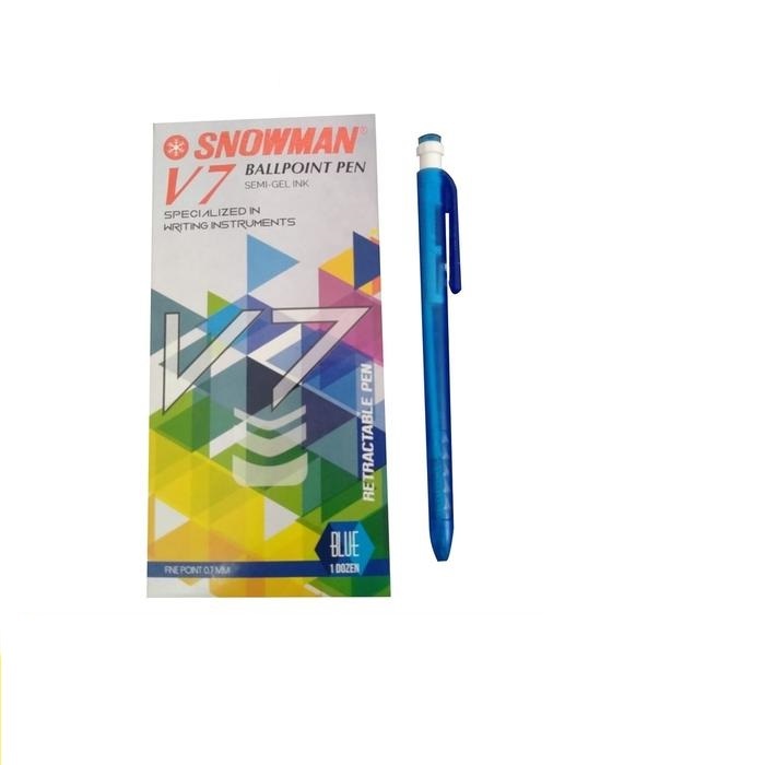 

Snowman Pulpen Bolpen V7 V-7 0.7mm (1 Pack isi 12)