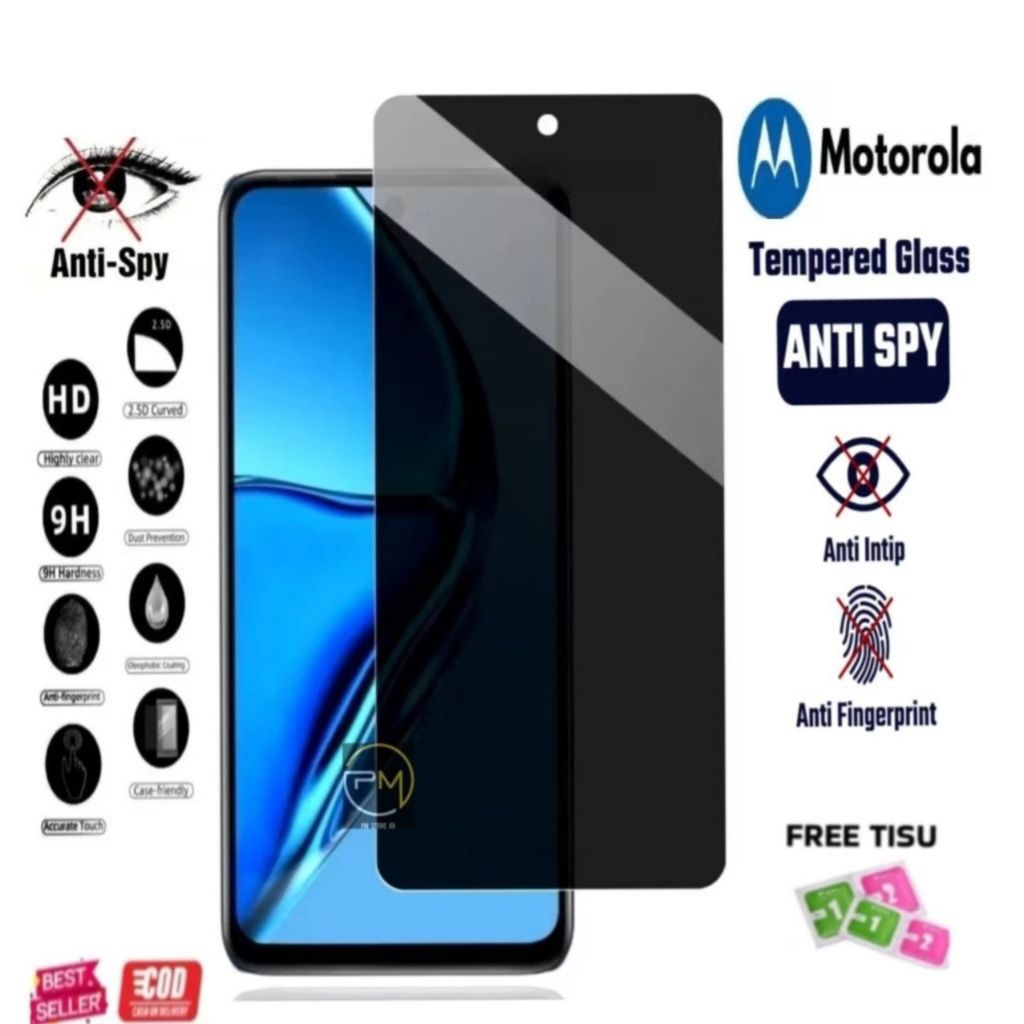 P88 :: TEMPERED GLASS SPY PRIVACY MOTOROLA MOTO G45 5G/ G 5G/ G54 5G/G 05/ G15 / E14 /E13/ E22/ E22i