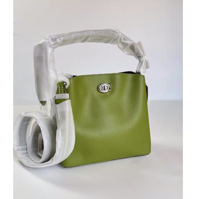 Tas Branded Coach Willow Bucket Bag Leather