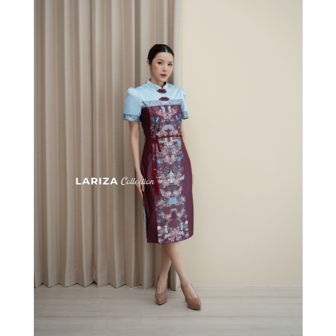 PALACE GARDEN COMBINATION CHEONGSAM DRESS
