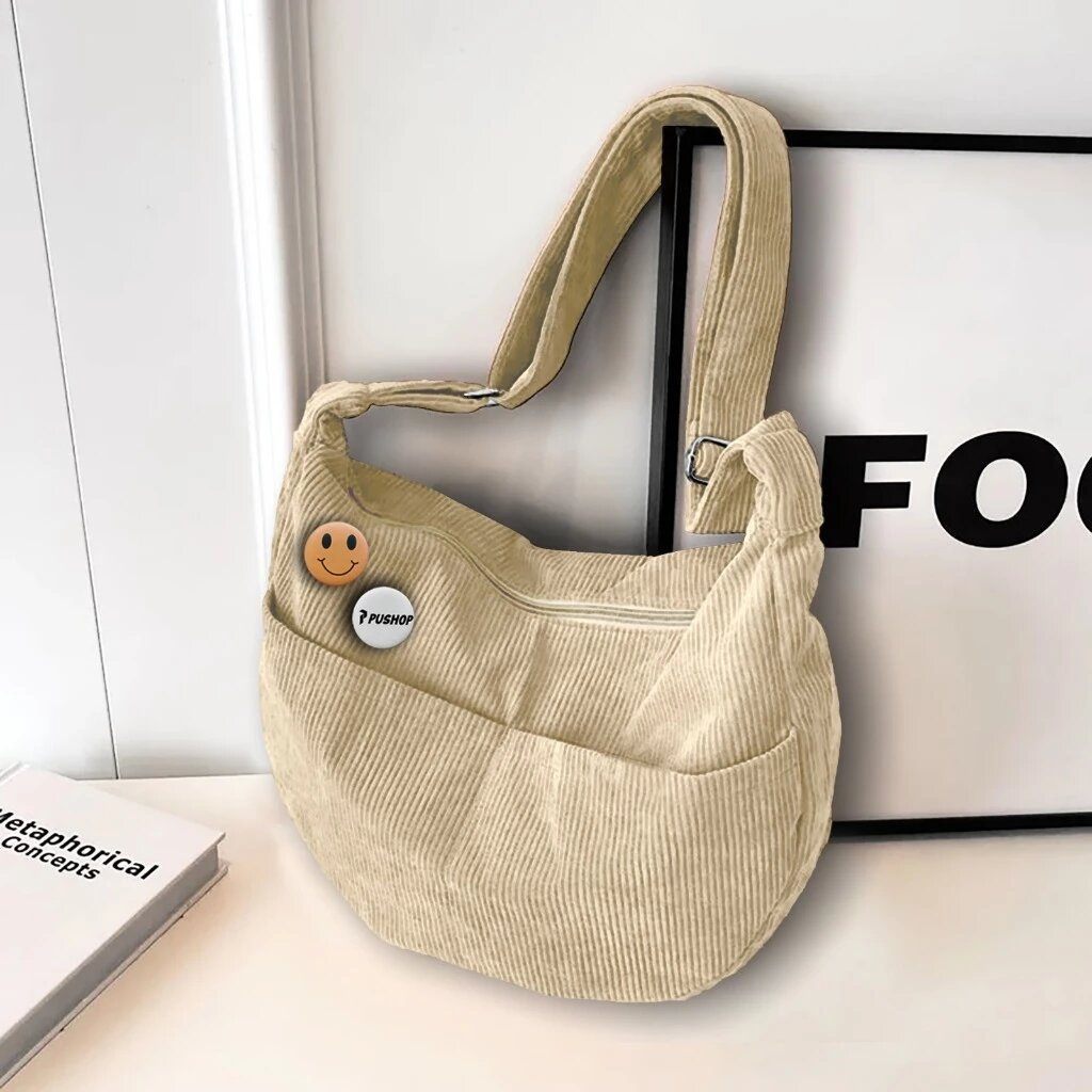 Tas Selempang Corduroy Slingbag Wanita Corduroy RINKA Tas Selempang Wanita - Tas Kalcer