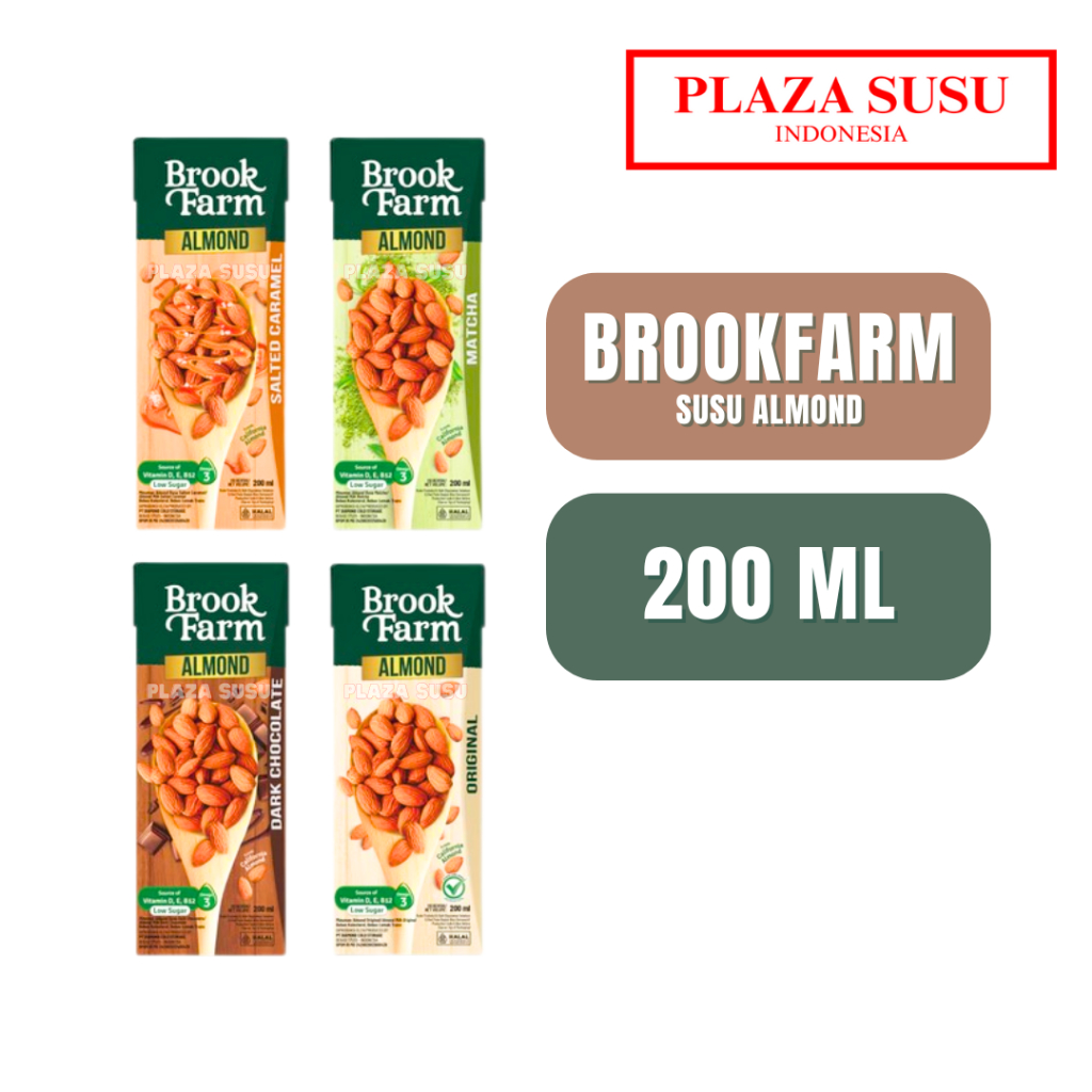 

SUSU ALMOND BROOKFARM ALMOND MILK UHT 200ML BROOK FARM KOTAK