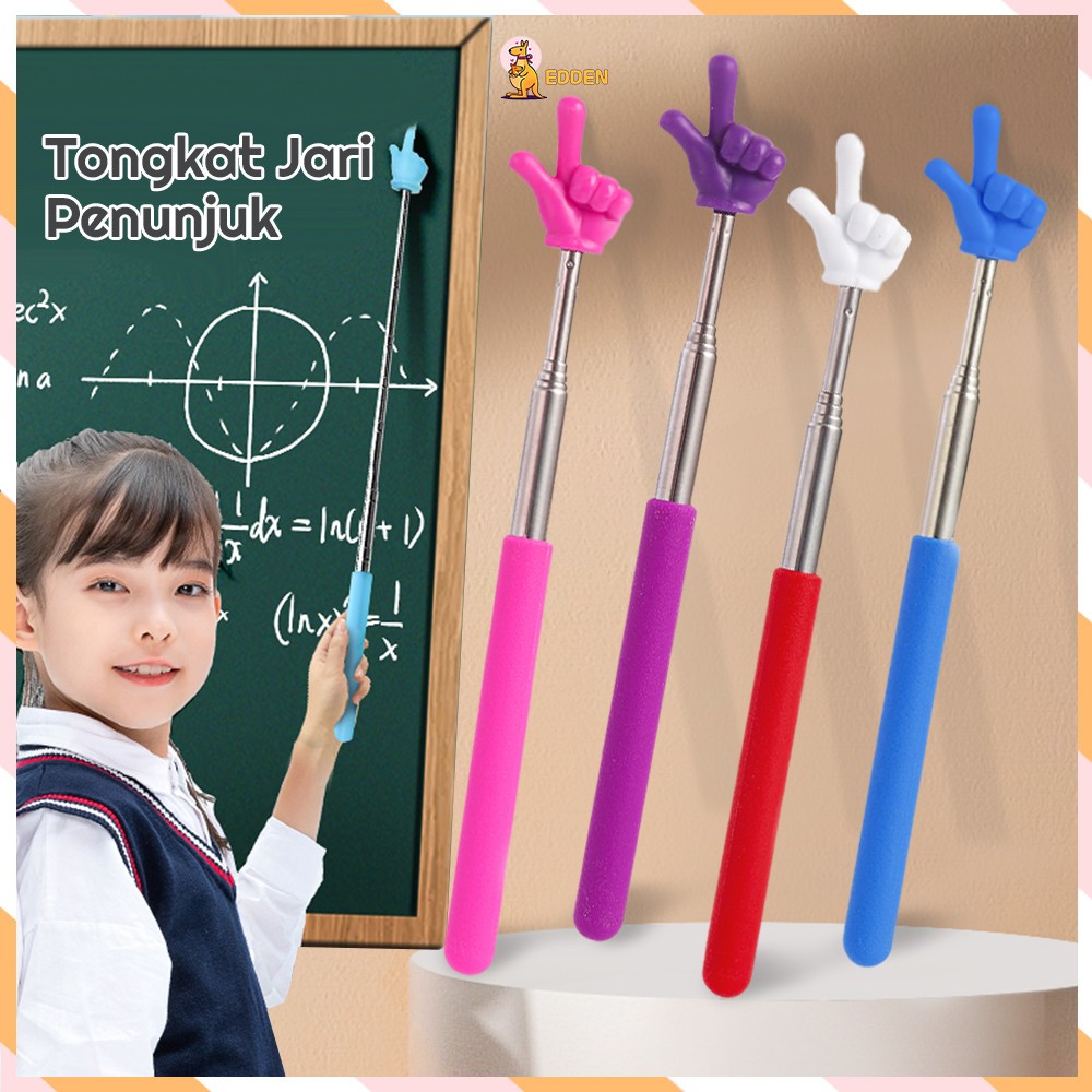 

Tongkat jari untuk penunjuk papan tulis teleskopik pointer tongkat teleskopik alat bantu belajar